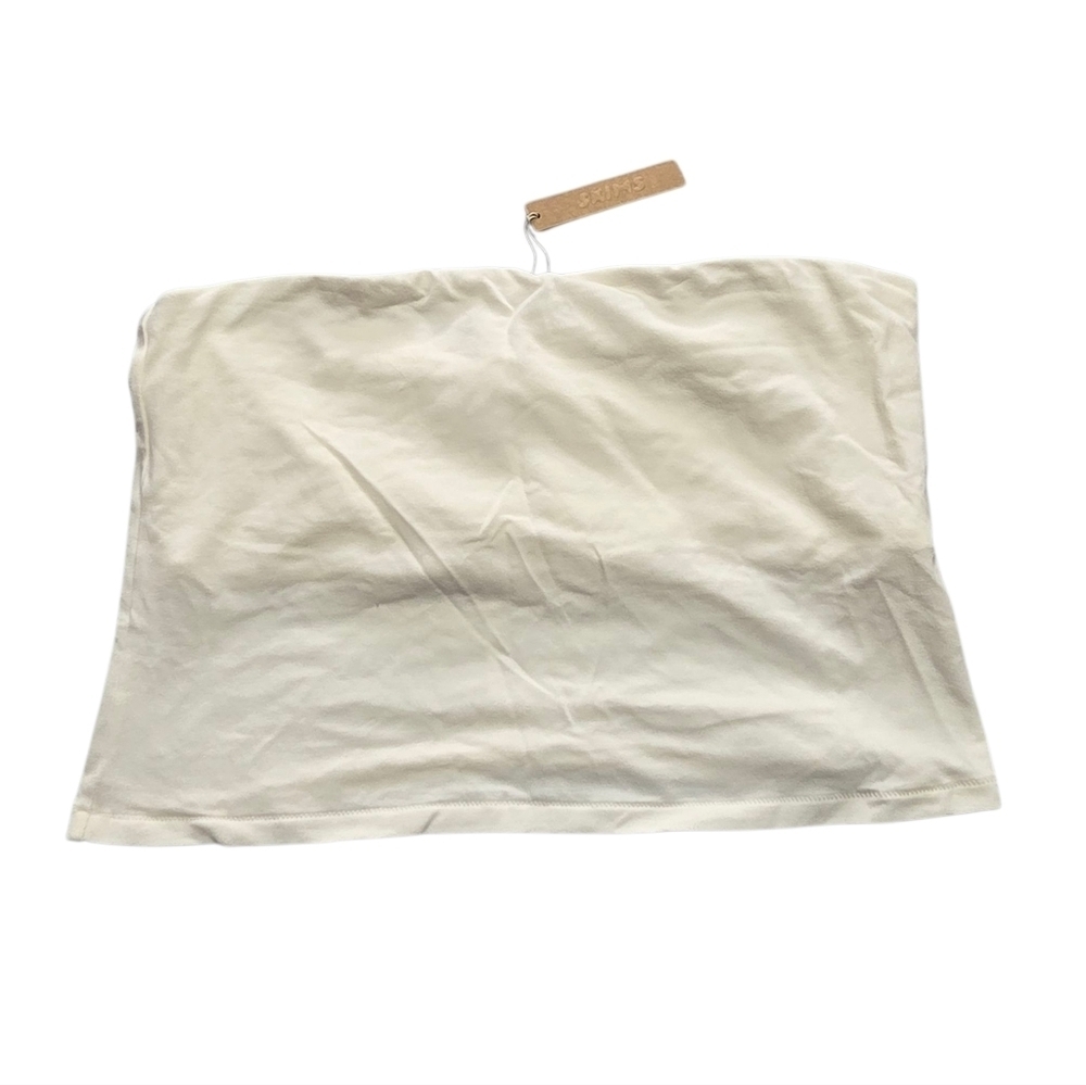 Skims Cotton Jersey Tube Top Shirt Marble White 2X NWT